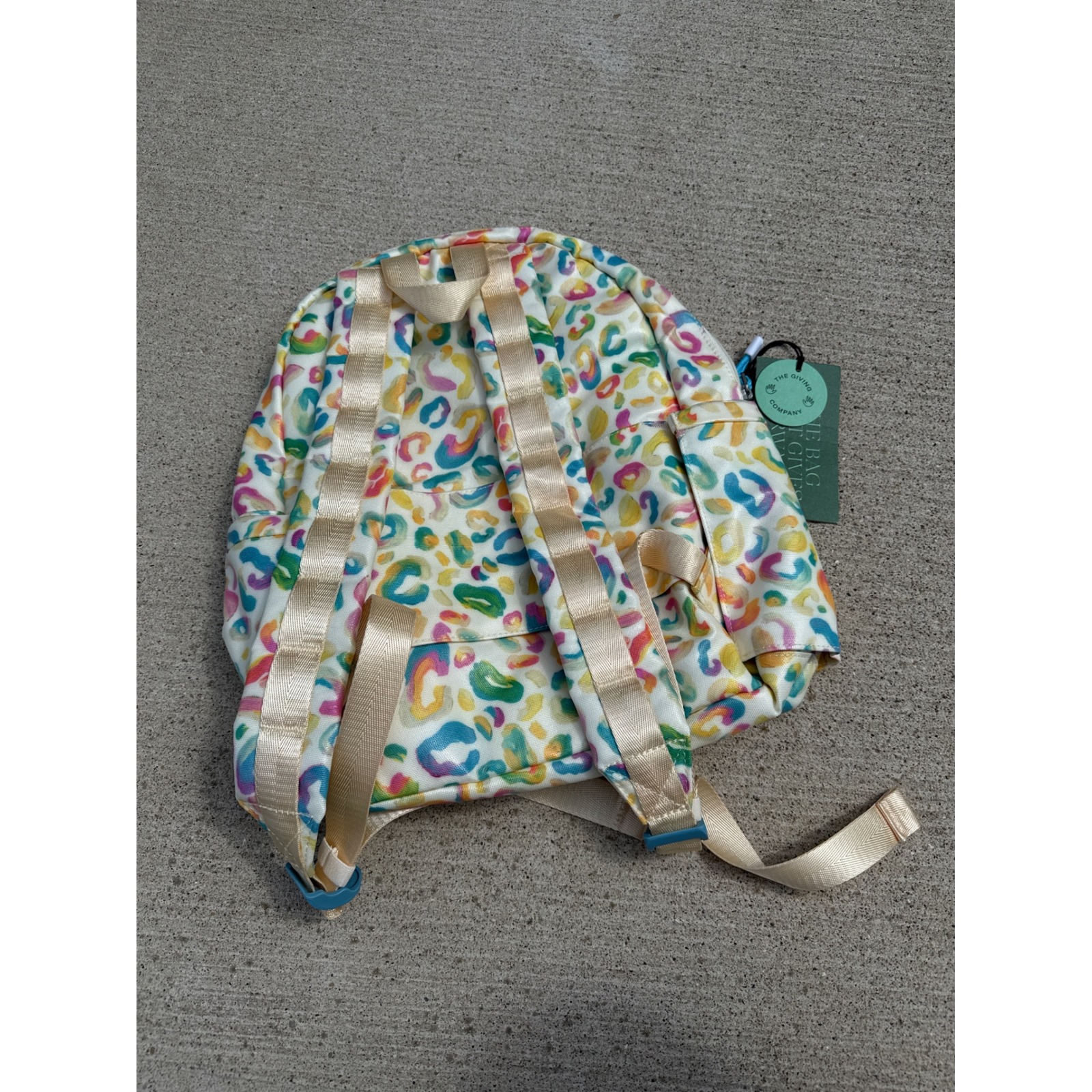 State Kane Kids Travel Backpack Metallic Rainbow Leopard Print School Bag Nwt — image 3 of 8